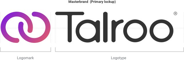 Talroo horizontal logomark and logotype lockup