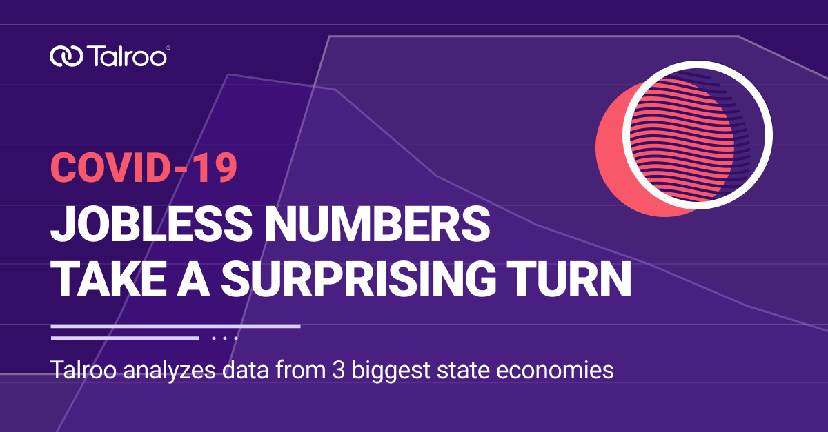 COVID jobless numbers take surprising turn infographic.