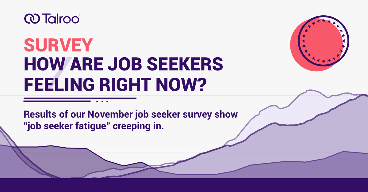 Job seeker fatigue survey infographic.